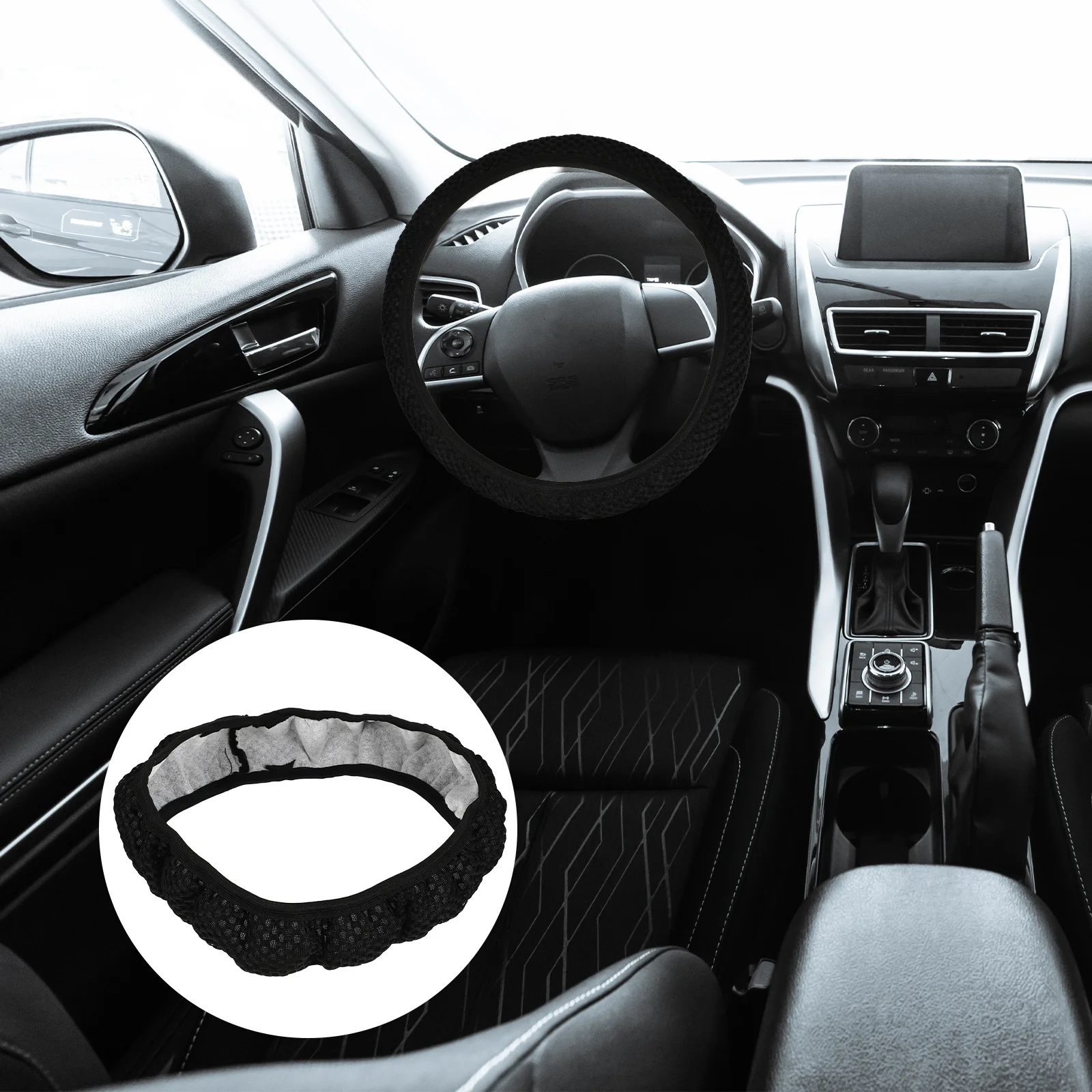 

Steering Wheel Cover 15 Inch Breathable Mesh Sweat Absorbing Non Slip Car Wheel Protector For Medium Size Suv Auto