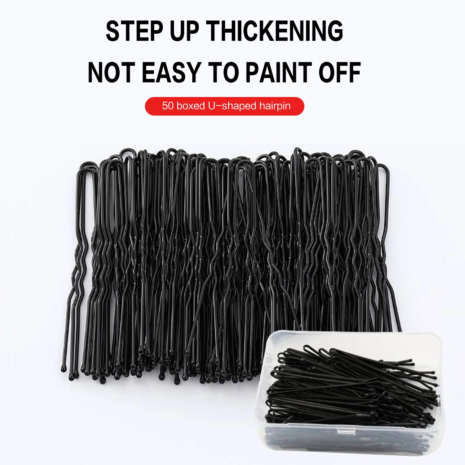 

50Pcs Black Hair Clips for Women Simple Metal Hair Pins Invisible U-Shaped Hairpins Bride Wedding Hairdressing Accessories