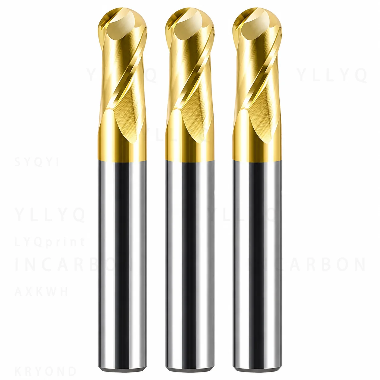 HRC68 Titanium Alloy Special BallEnd Cutter Series Tungsten Steel Milling Cutter 2-Flute Spherical Carbide Milling Cutter