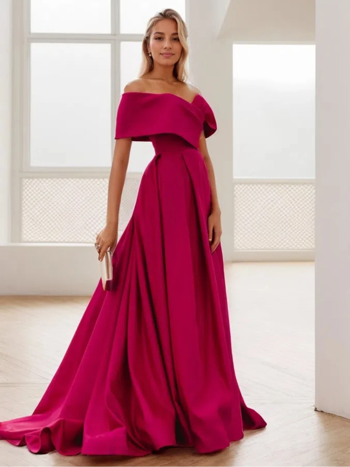 Elegant Modern A-Line Wedding Guest Gown Satin Slit One Shoulder Sleeveless Court Train Evening Formal Gown 2025 Free Customized