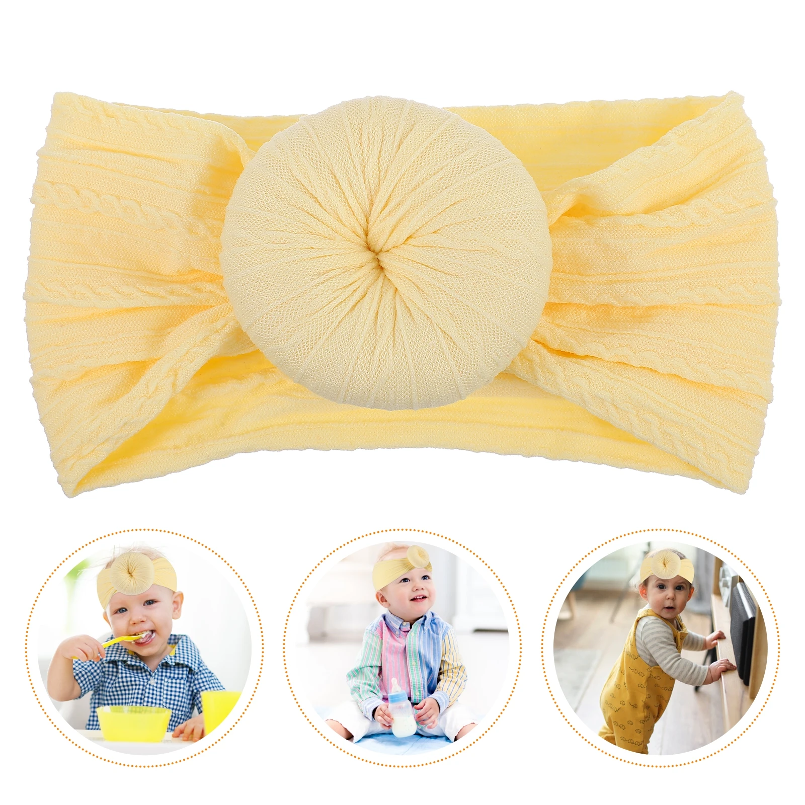 

Knot Headb Newborn Head Wraps Infant Turban Elastic Donuts Hair Accessories Toddler Beanie Hats Gentle