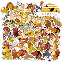 50PCS Disney The Lion King Stickers Waterproof DIY Graffiti Phone Laptop Luggage Guitar Notebook Cartoon Stickers Kids Toy