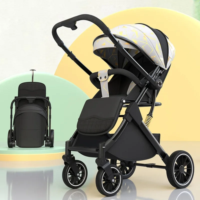 

Baby Stroller Can Sit and Lie Down in Both Directions, Super Lightweight Foldable Newborn Stroller