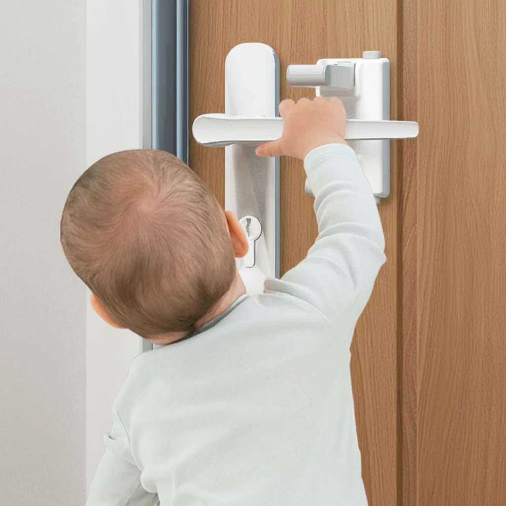 

No Drilling Installation Child Safety Door Handle Lock Universal No Tool Needed Toddler Proof Safety Lock Abs Baby Proofing Door