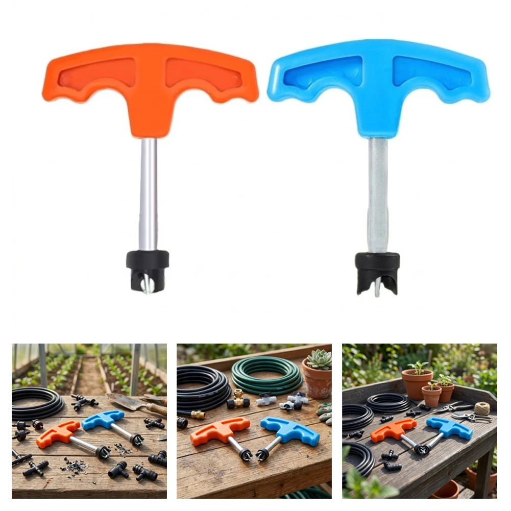 Manual 16mm Irrigation Hole Maker For PE Pipes - Ergonomic T-Shaped Punch Tool For Drip System Installation