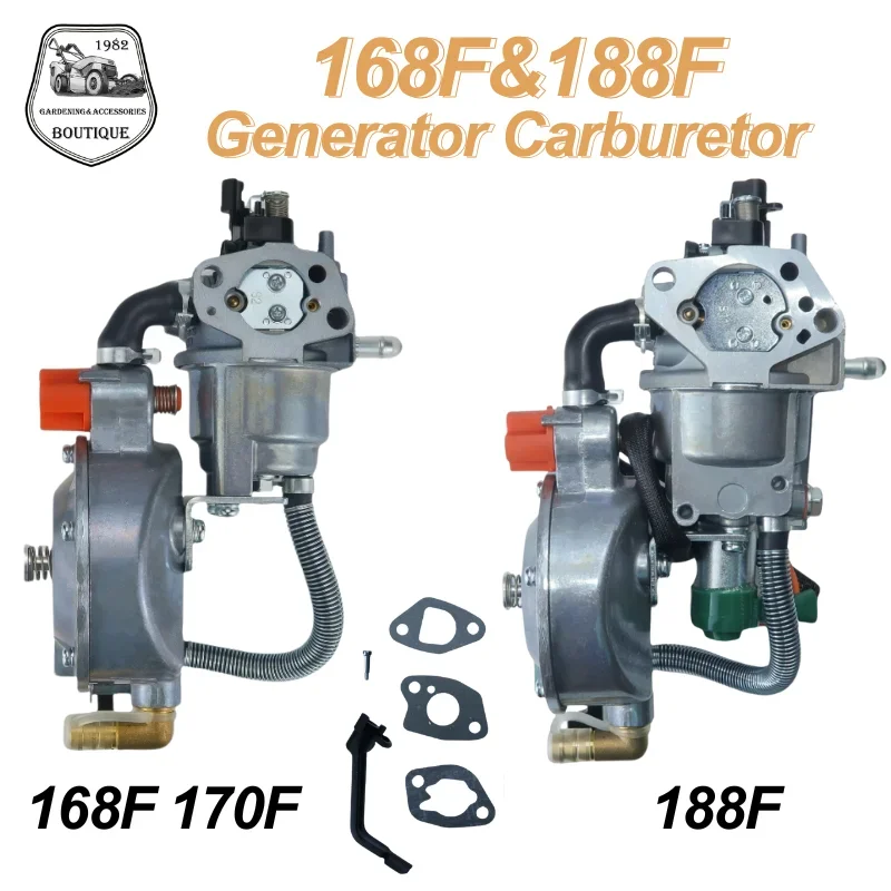 168F/188F Carburetor Tri-Fuel  Manual Choke Lpg/Ng Conversion Kit for Gasoline Generator Hybrid 5Kw Accessories