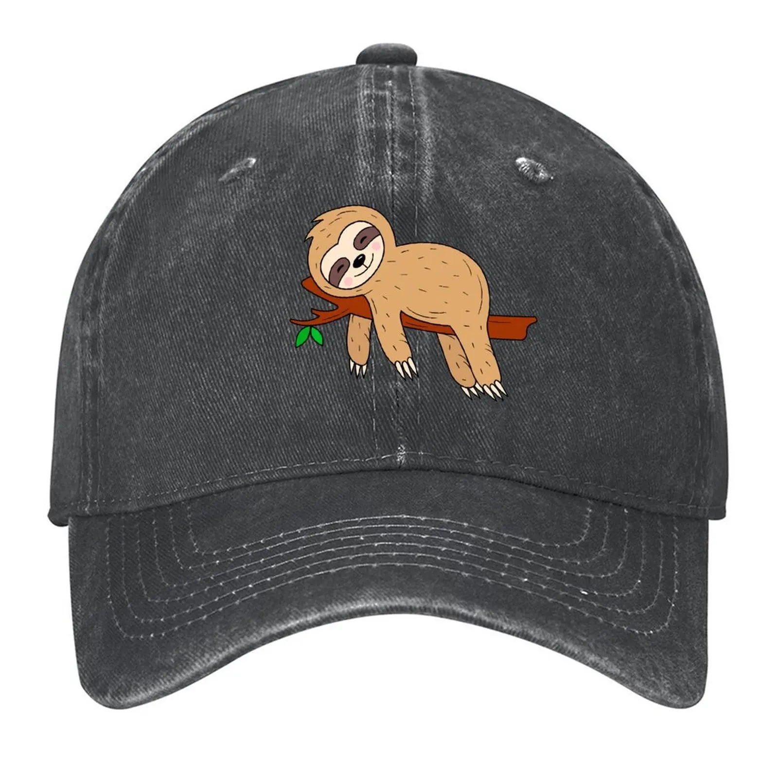 Funny sloth on tree Baseball Cap luxury caps Military Tactical Cap Streetwear Icon Women's Beach Men's