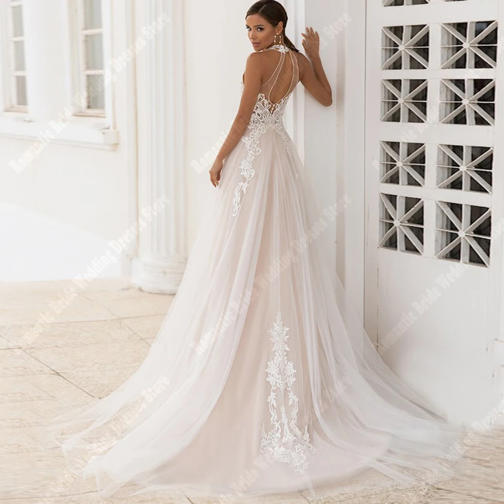 2024 Simplicity V-Neck Wedding Dresses Newest Fascinating A-Line Fluffy Sheer Hemline Robes Sweetheart Women Vestidos De Novias