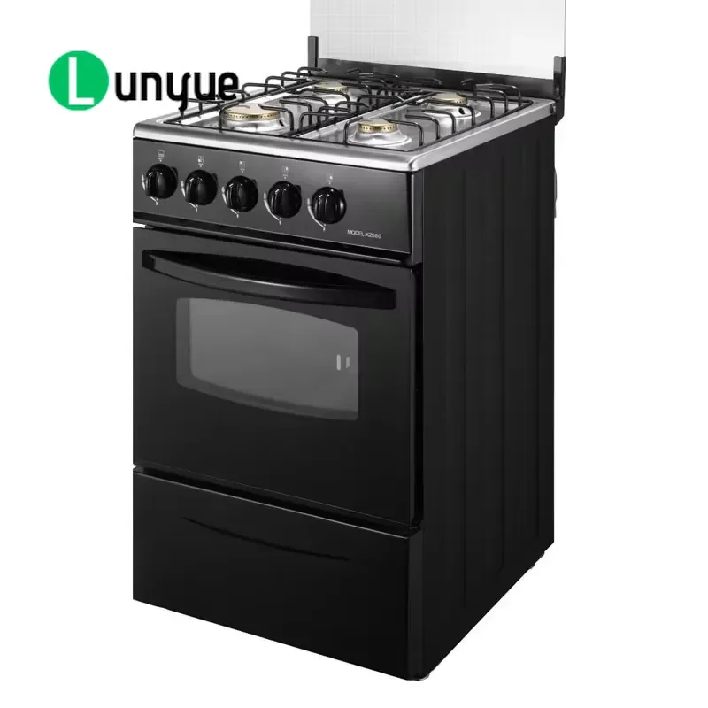 Stainless Steel 4 Burner Gas Stove with Oven Cooking Equipment for Kitchen Home Use Durable Heat Resistant Easy to Clean