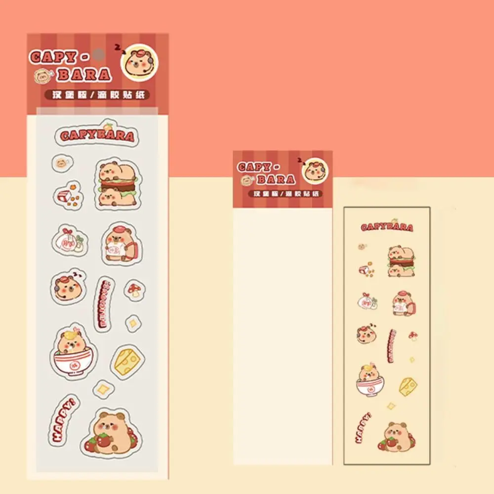 Leuke Guka Capybara Drop Lijm Sticker Creatieve Cartoon Scrapbooking Decoratieve Sticker Zelfklevend Multifunctioneel
