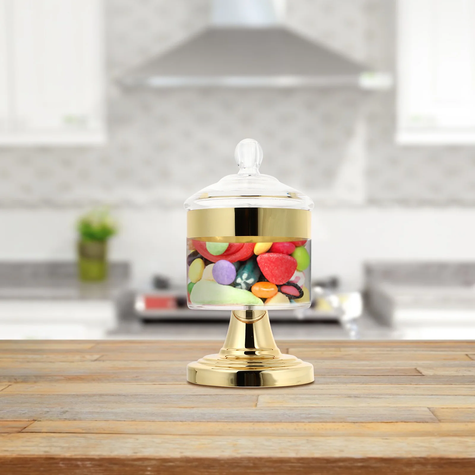 

1pc Plastic Storage Can Airtight Kitchen Organizer For Snack Candy Tea Visible Sealed Jar Home Food Storage Container