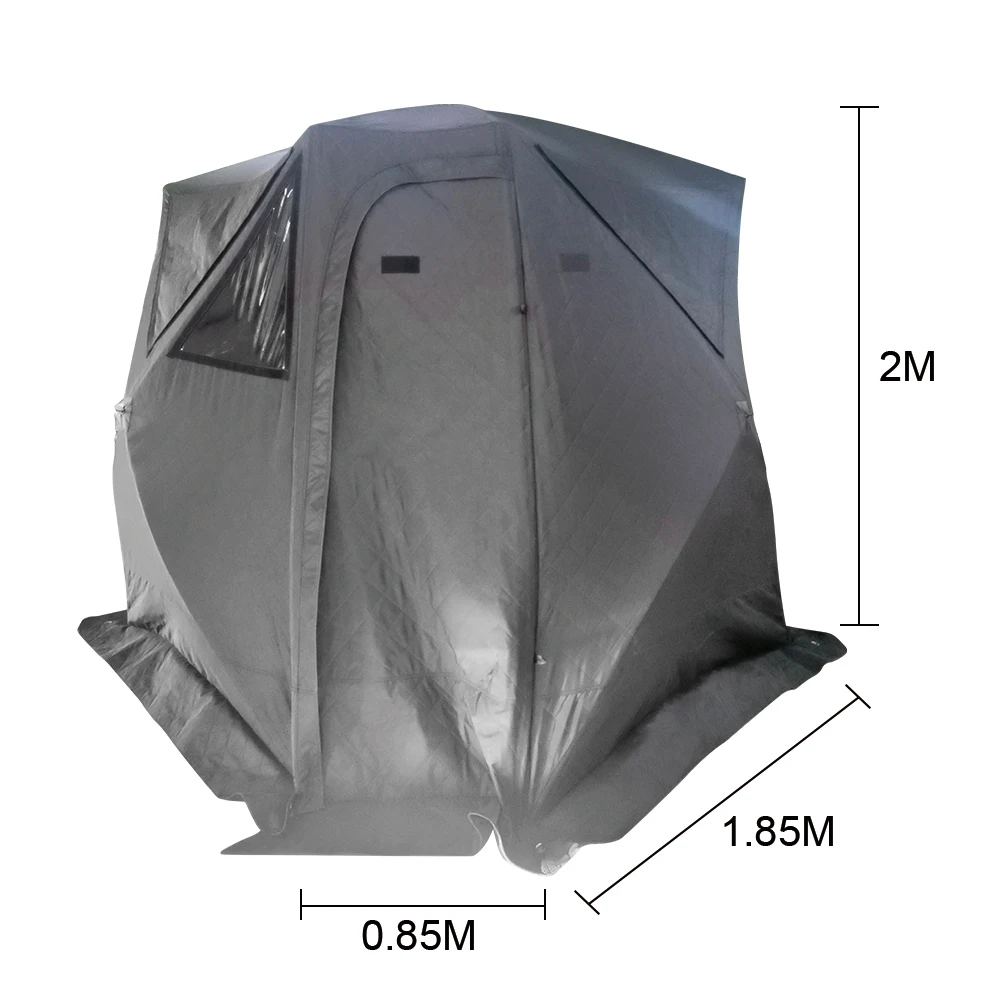 OEM 600D Insulated Portable Sauna Tent Outdoor Winter Tent Sauna Pentagon Structure Stove Ready Optional Rain Cover