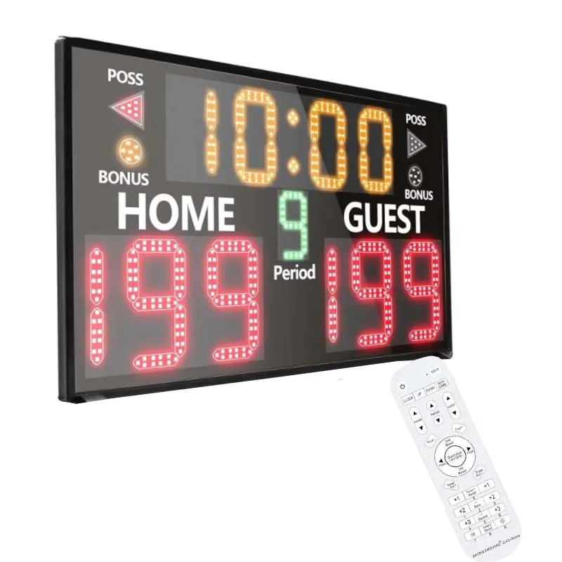 Portable Rechargeable Outdoor Basketball Scoreboard with Timer New for Amazon Hot Sale Item Easy Remote Control Counter