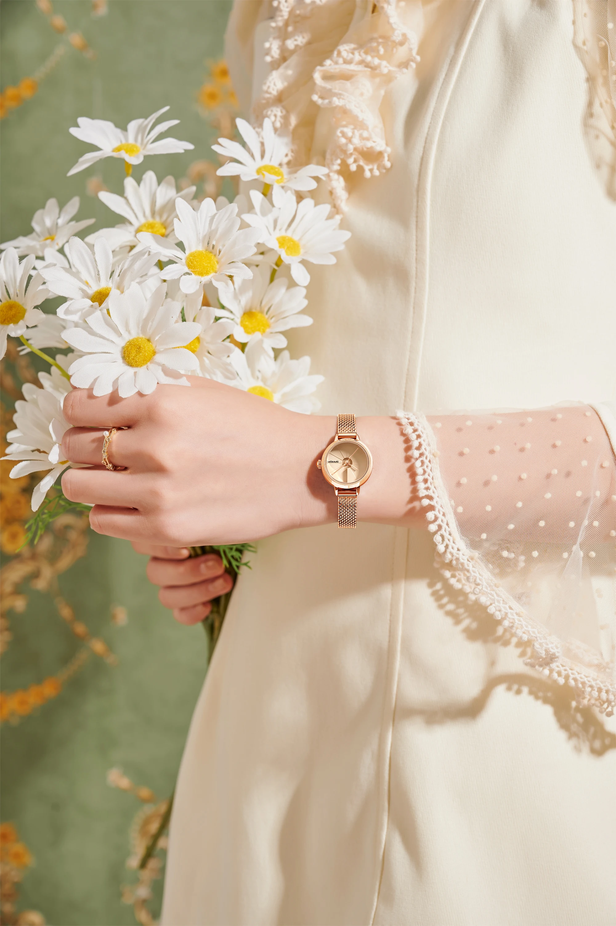 SANDA Top Brand Women Watches Fashion Ladies Bracelet silvery Mesh Strap Luxury Casual Quartz Wristwatch Relogio Feminino 1113