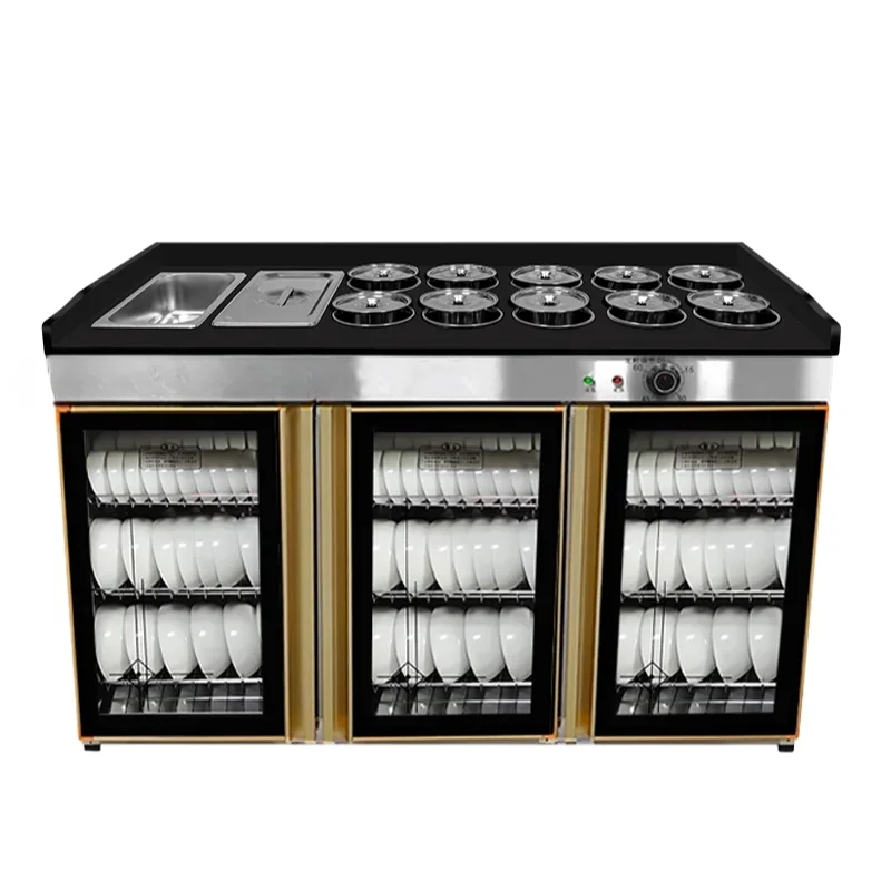 

Commercial hot pot self-service small material table, tableware disinfection and dining cabinet Malatang seasoning table