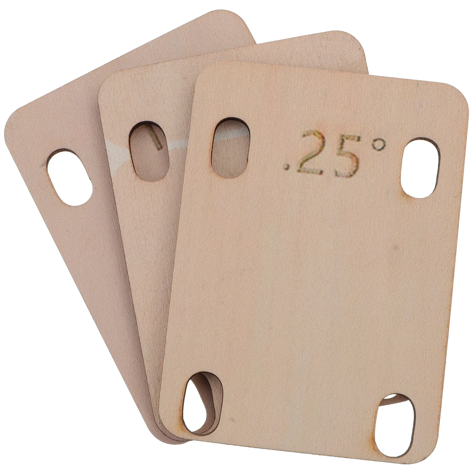 

3pcs Guitar Neck Shims Wood Thickness Gasket Replacement Parts Accessories Bass Setup Lightweight Practical Long Lasting Easy
