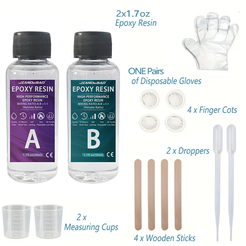 Epoxy Resin AB Glue - High - Strength Adhesive for Metal, Wood, Plastic & More | Quick Drying, Suitable for DIY & Repairs