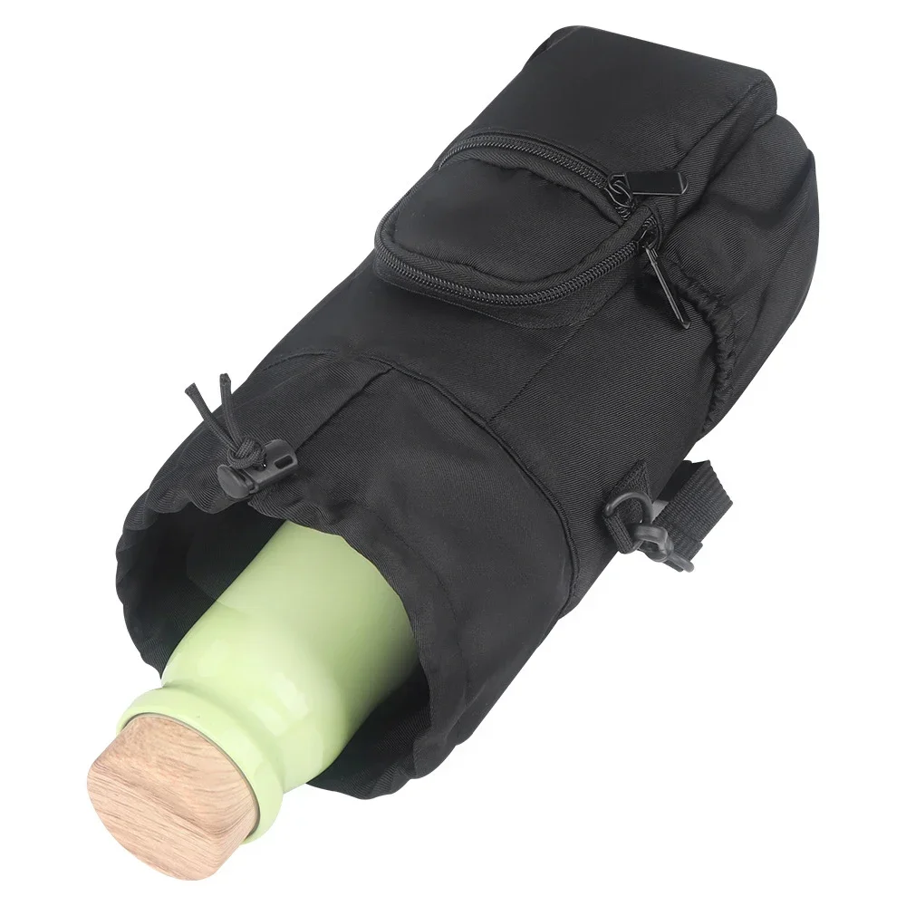 Water Bottle Carrier Bag Bottle Pouch Holder Adjustable Shoulder Hand Strap 2 Pocket Sling Neoprene Sleeve Sports Water Bottle