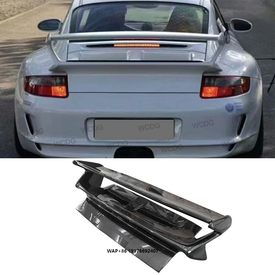 

New Carbon Fiber Rear Wing Spoiler forPorsche 911 997 GT3 Style GT Rear Trunk Lid Cover Car Bodykit with Bumper