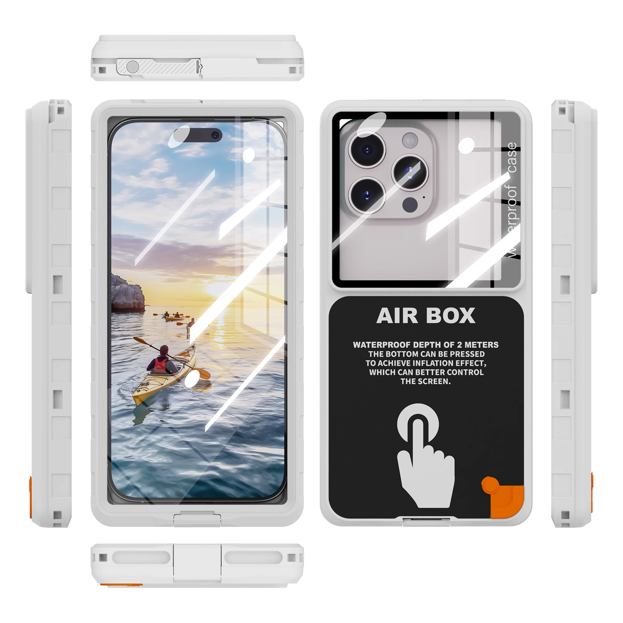 Shellbox-Wasserdichte Handyhülle, neu, transparent, universell, Unterwasser-Touchscreen, Staub- und Fallschutz, IP68, 6,9 Zoll – Detail 19