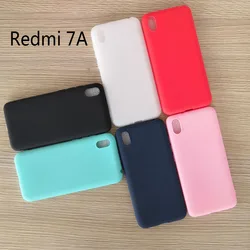 Candy color Case For Xiaomi Redmi 7A Matte Cover Redmi 7 A Silicone TPU Soft Back Cover Xiaomi Redmi 7A Case 5.45