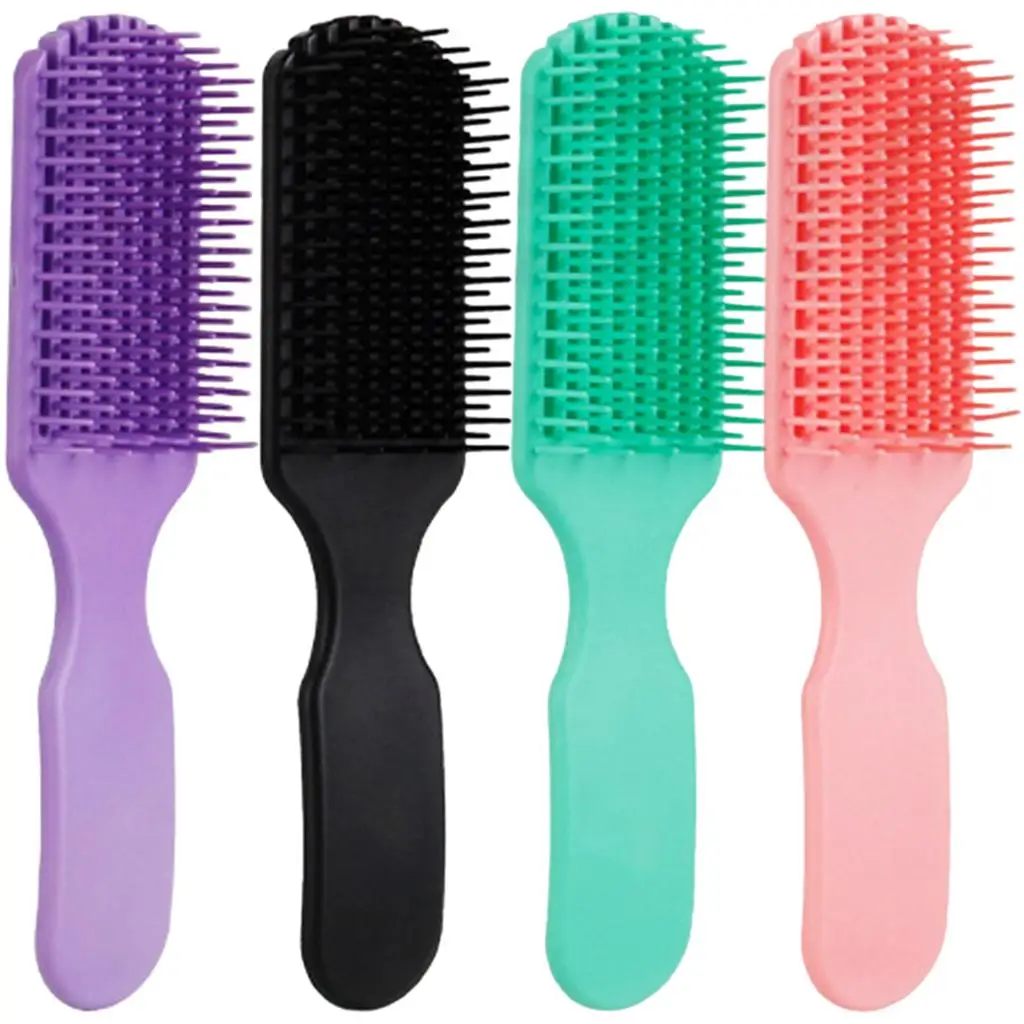 فرشاة فك تشابك الشعر متينة ومتعددة الوظائف ومريحة للتدليك الأساسية وخفيفة الوزن ومريحة للشعر البلاستيكي للرجال والأطفال