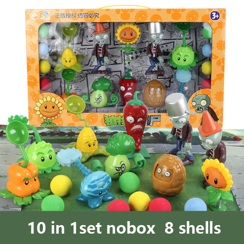 Plants vs Zombies 2 Playset Cactus Peashooter Coconut Cannon Genuine Game scene Figure Ornaments Soft Silicone Birthday Gift boy