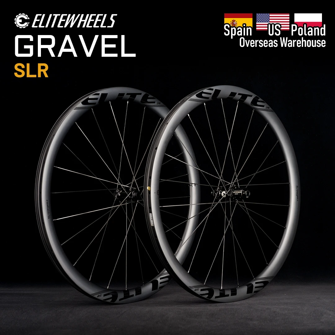 

ELITEWHEELS SLR GRAVEL Карбоновая колесная пара с храповым механизмом 36T Дисковый тормоз Cyclocross 700C Колеса Центральный замок для США или Польши Испании