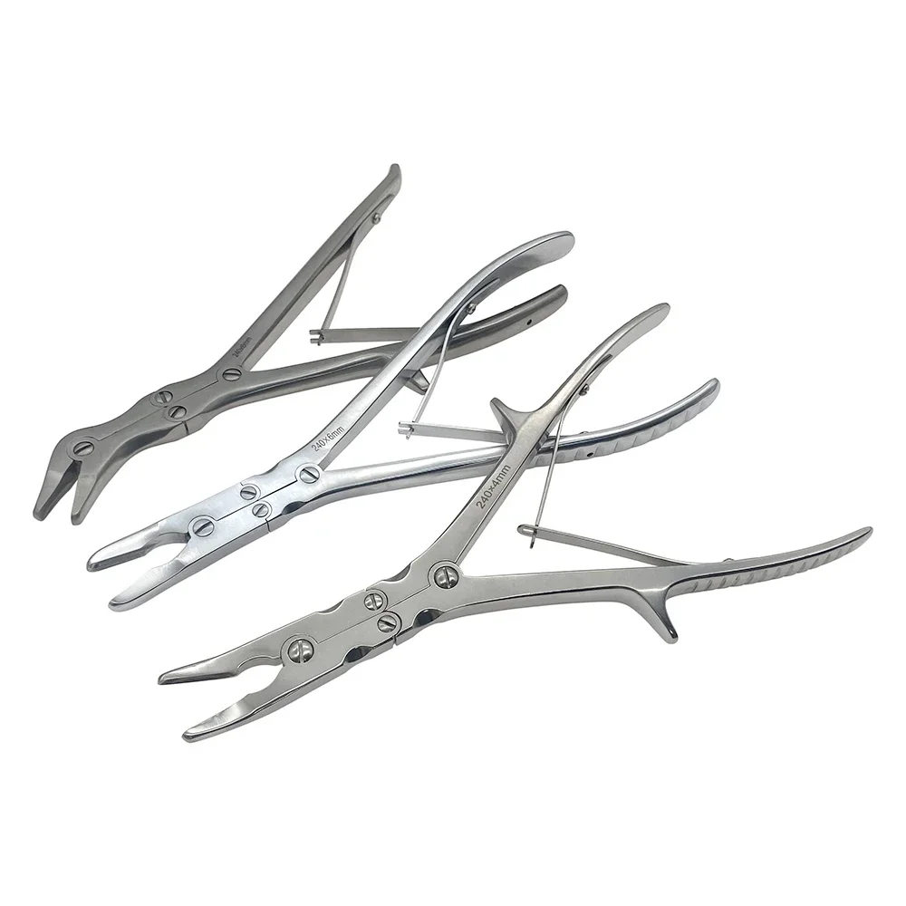 1pcs Double Action Bone Rongeurs straight curved jaws180mm long orthopedics Instruments