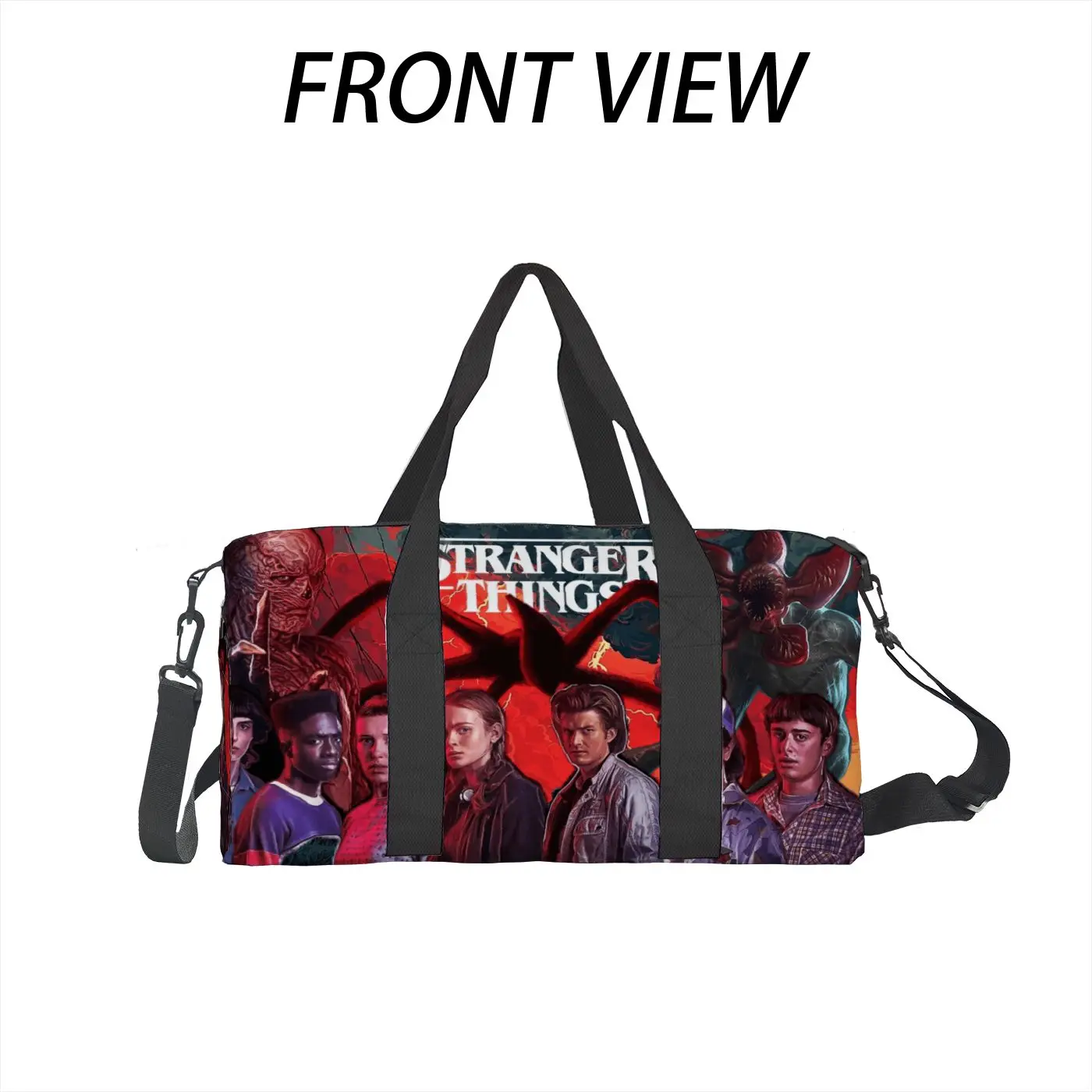 

1pc Stranger Things Theme Large Capacity Gym Bag, Travel Bag, Shoulder or Handheld, Fashion Printed Crossbody Bag, Gift Memorial