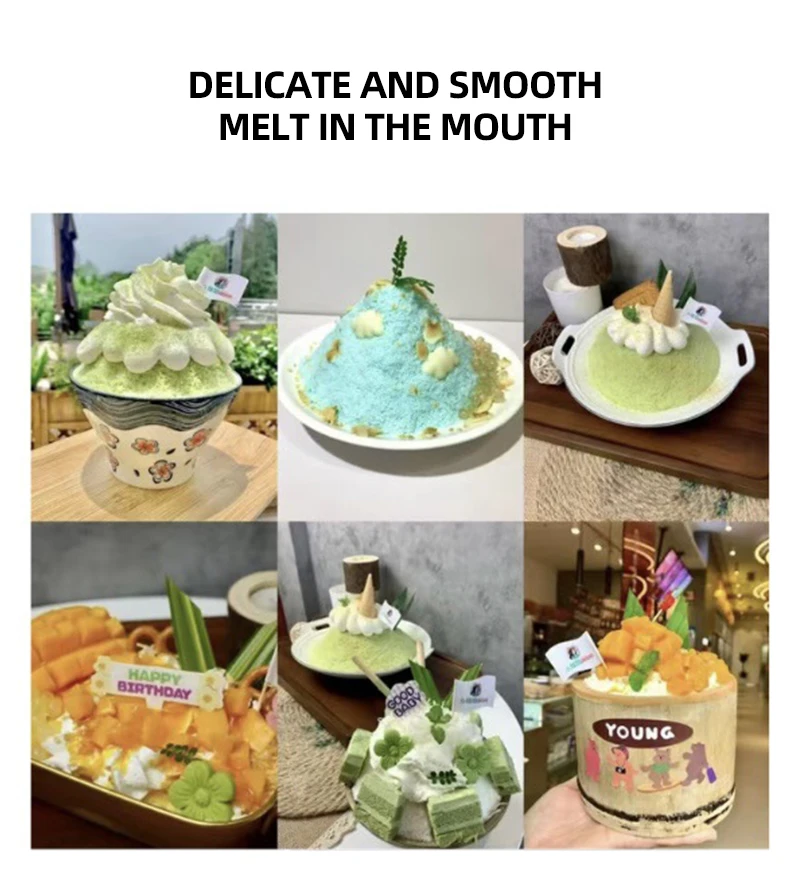 آلة طين كسارة الثلج ذات دلو واحد آلة صنع الثلج المنزلية الناعمة