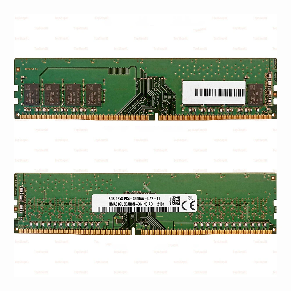 2PCS HMA81GU6DJR8N-XN RAM For SK Hynix 8GB DDR4 3200MHz 1RX8 PC4-3200AA Desktop Memory