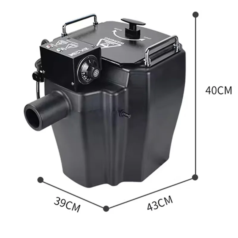3500W Dry Ice Machine Portable Low Lying Smoke Machine With Water Tank Pipe And Nozzle Wedding Stage Party Low Ground Fog Effect