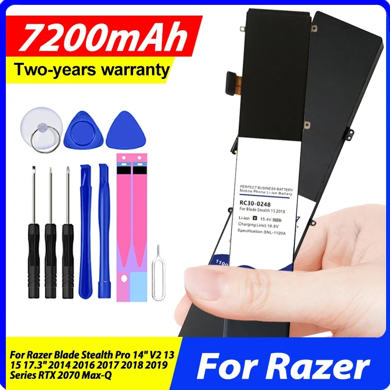 

RZ09-0166 RC30-0196 BETTY4 Battery For Razer Blade Stealth Pro 14" V2 13 15 17.3" 2014 2016 2017 2018 2019 Series RTX 2070 Max-Q