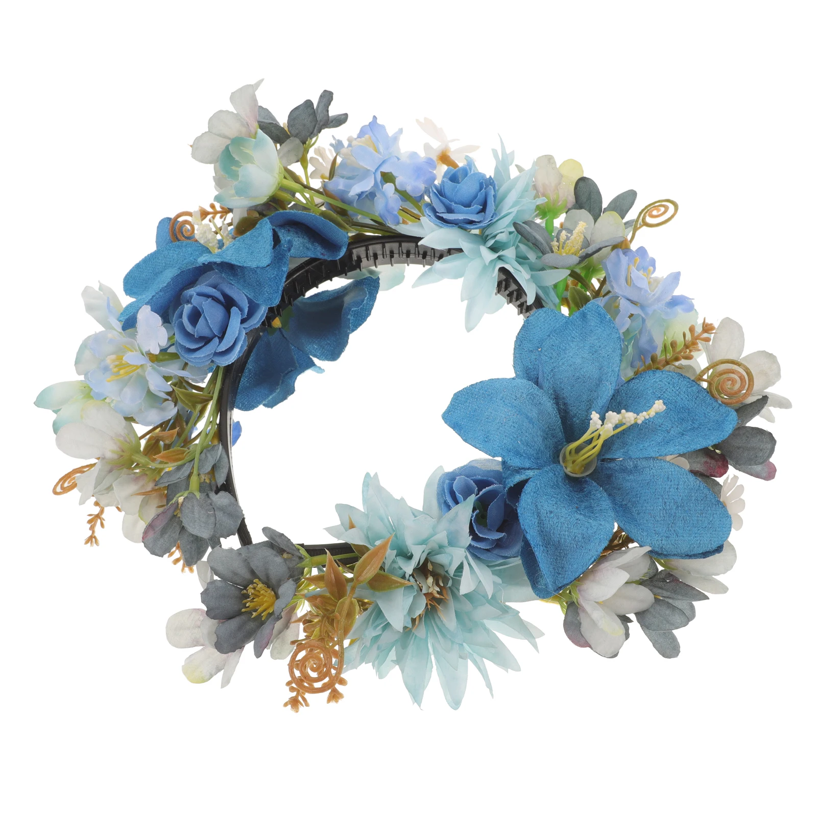 

Flower Crown Headb Artificial Flower Headdress Bridal Photo Decorations Wedding Bridesmaid Accessories Women Hair Wreath