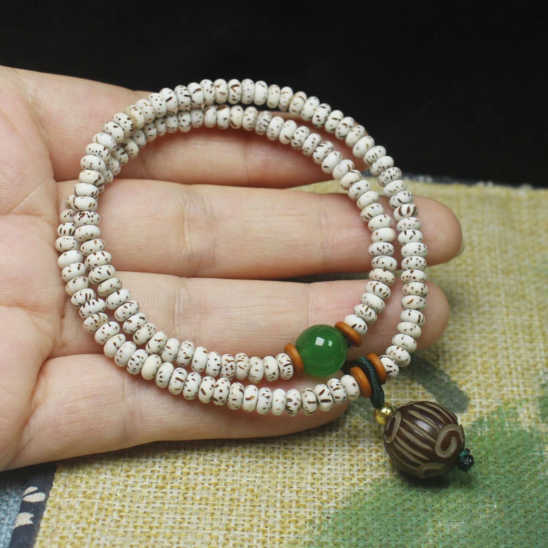 Star and Moon Bead Double Circle Buddhist Bead Bodhi Pattern Bead Pendant Bracelet Women's Chinese Style Prayer Bead Hand Access 4