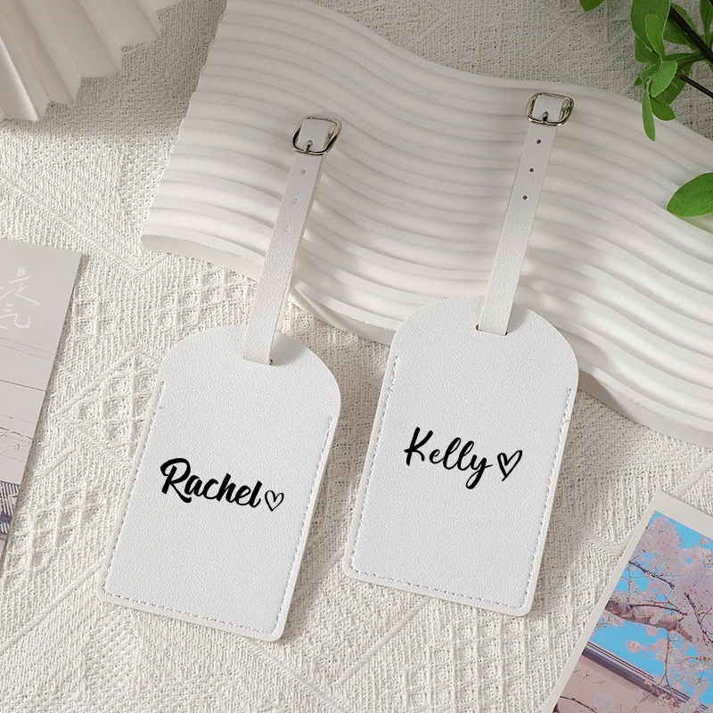 Simple Love and Personalized Name Luggage Tag Custom Luggage Boarding Tag Durable Creative Travel Suitcase ID Tags Holiday Gifts