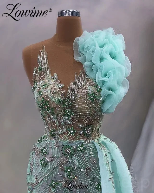 Vestidos De Noche De celebridades, Vestidos Largos De Fiesta De lujo, transparentes, cristales Largos, vestido De sirena para Fiesta De graduación con cuentas, 2023