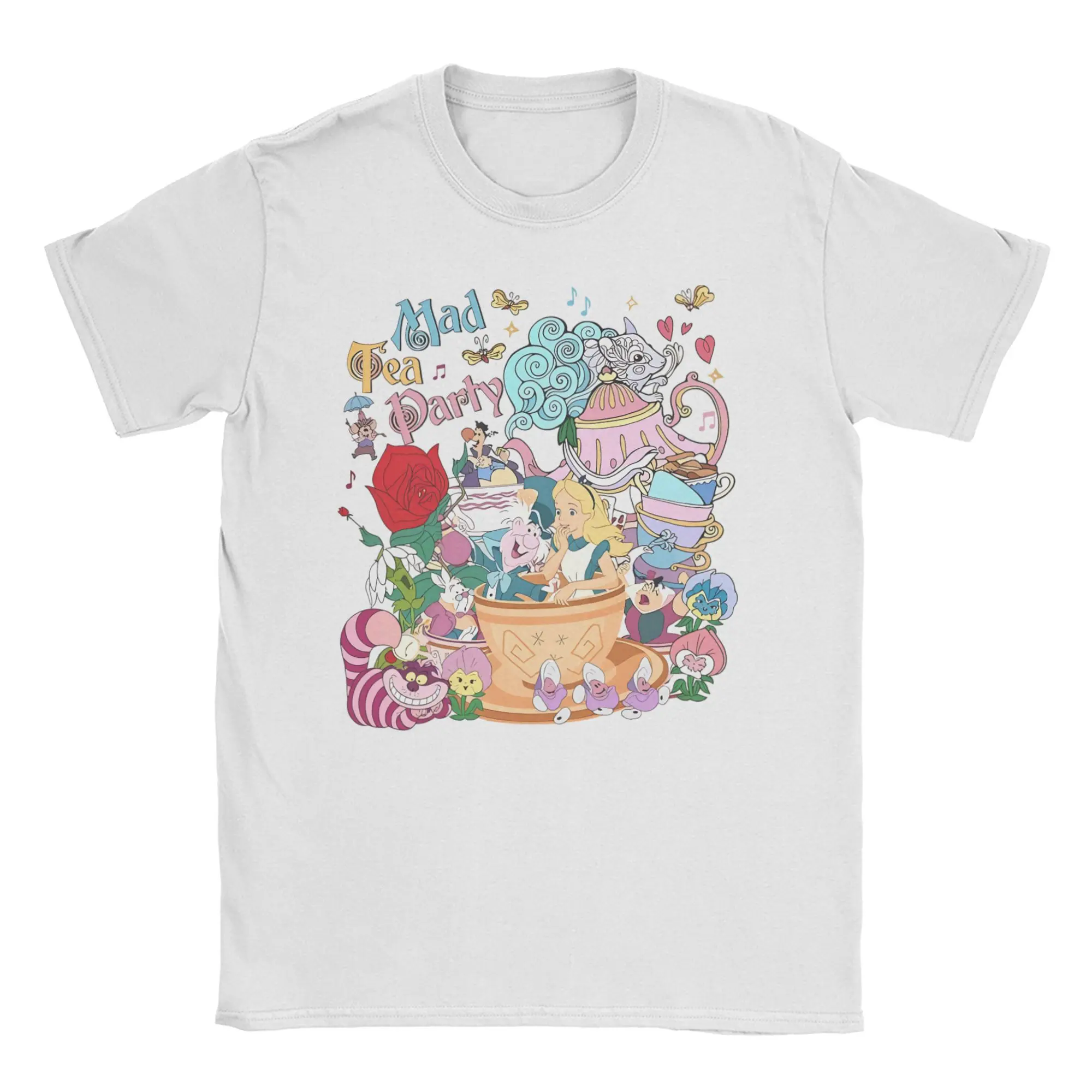 

Футболки унисекс «Алиса в стране чудес», хлопковая футболка с принтом, одежда