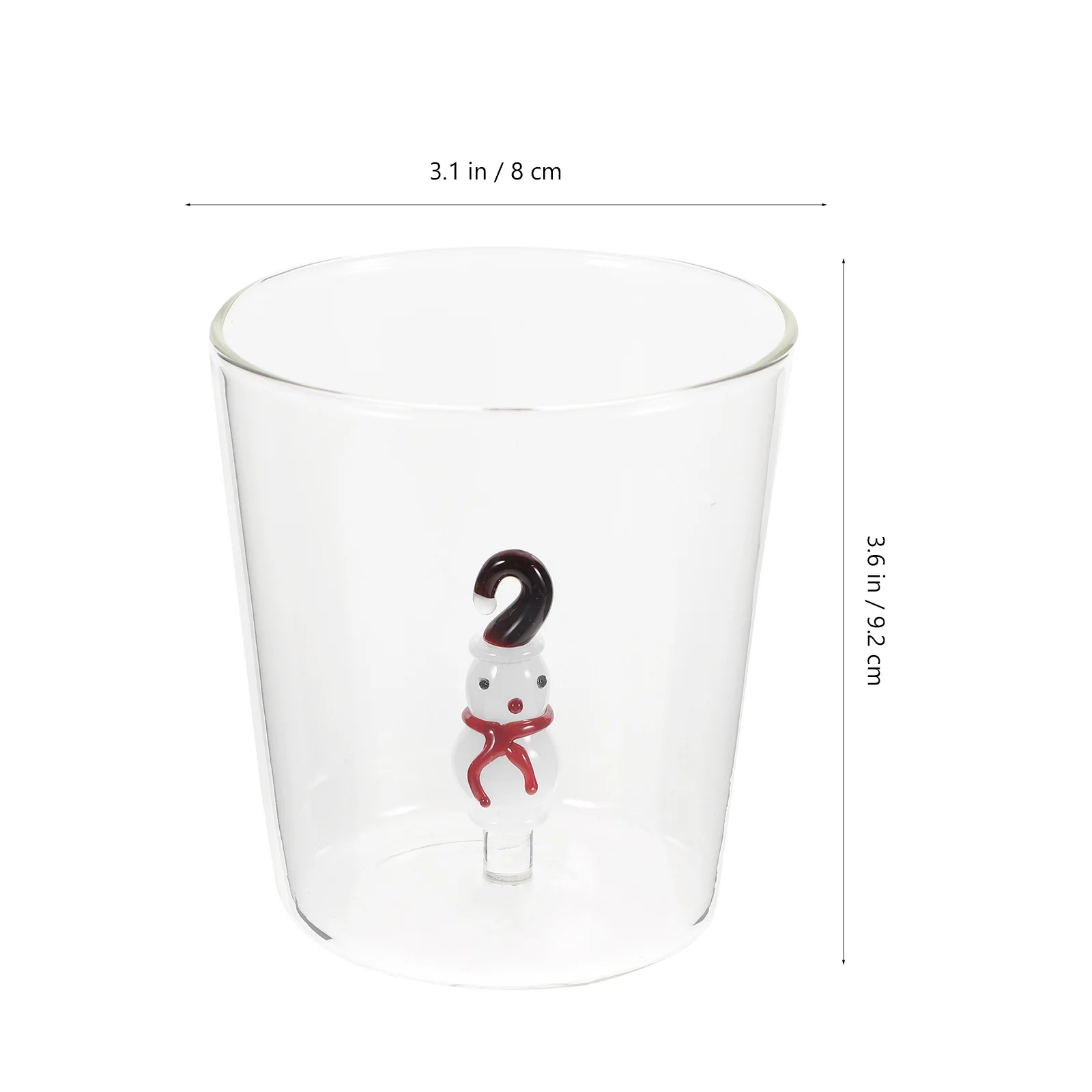 

300Ml 3D Drinking Glass Christmas Snowman Cup Transparent Beverage Cup for Daily Whisky Juice Supplies Household