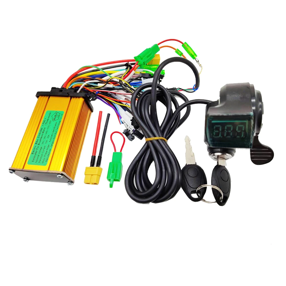 AliExpress UK Electric Bike/Bicycle E-bike E-scooter Brushless Controller 24V 36V 48V 60V 350W 10A 12A 15A 18A 20A with Twist Thumb Throttle