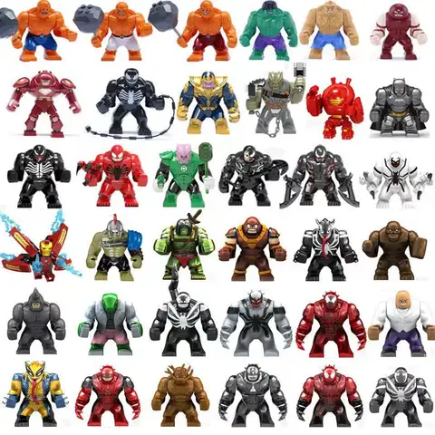 Big Hulk Thanos Large Anti Venom Riot Carnage Green Lantern Infinity Gauntlet Buster Goblin Building Block Figures Children Gift