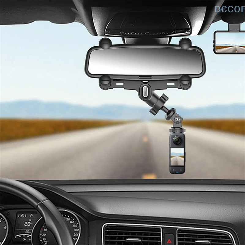 Sports Camera Bracket 360 Adjustable Car Rearview Mirror Driving Recorder Holder DVR Support Holder For Insta 360 Accessories