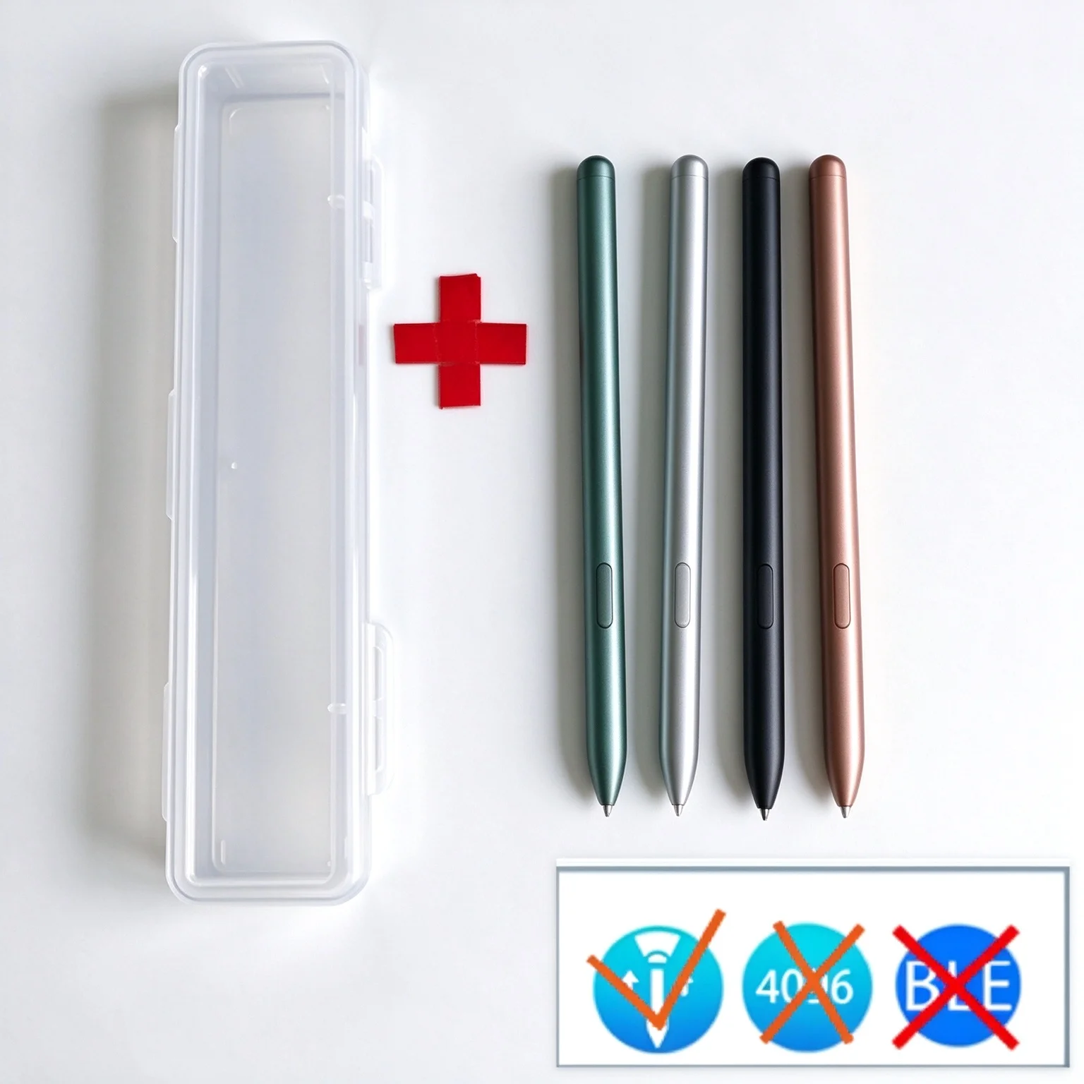 Stylus Pen For Samsung Galaxy Tab S7 S7+ S7 FE Touch Pen No Bluetooth With Exquisite PC Plastic Storage Case Replaceable Nibs