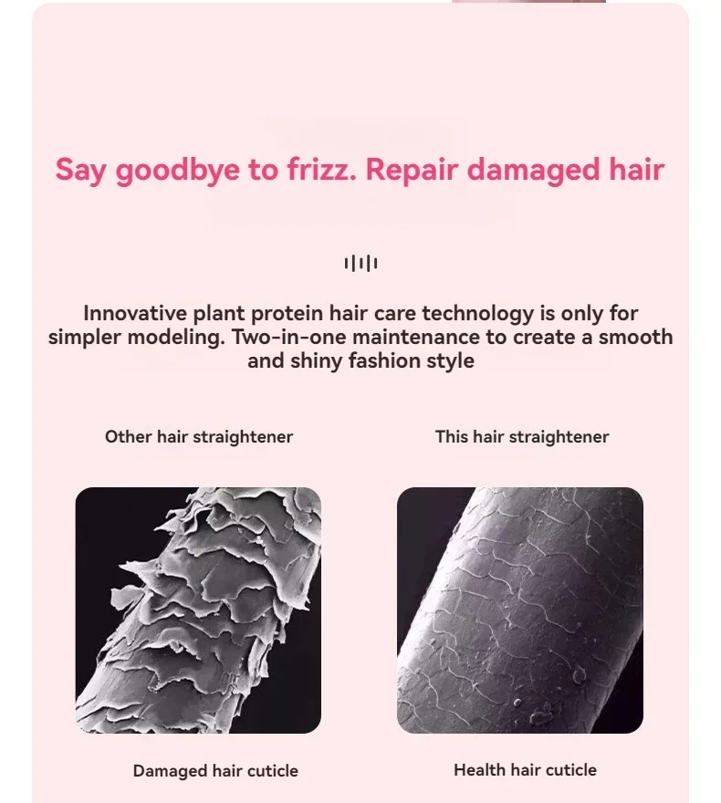 EU-Stecker Mini Schnellheizender Haarglätter 2-in-1 Glätteisen und Lockenstab für Ponyfrisuren – Detail 8