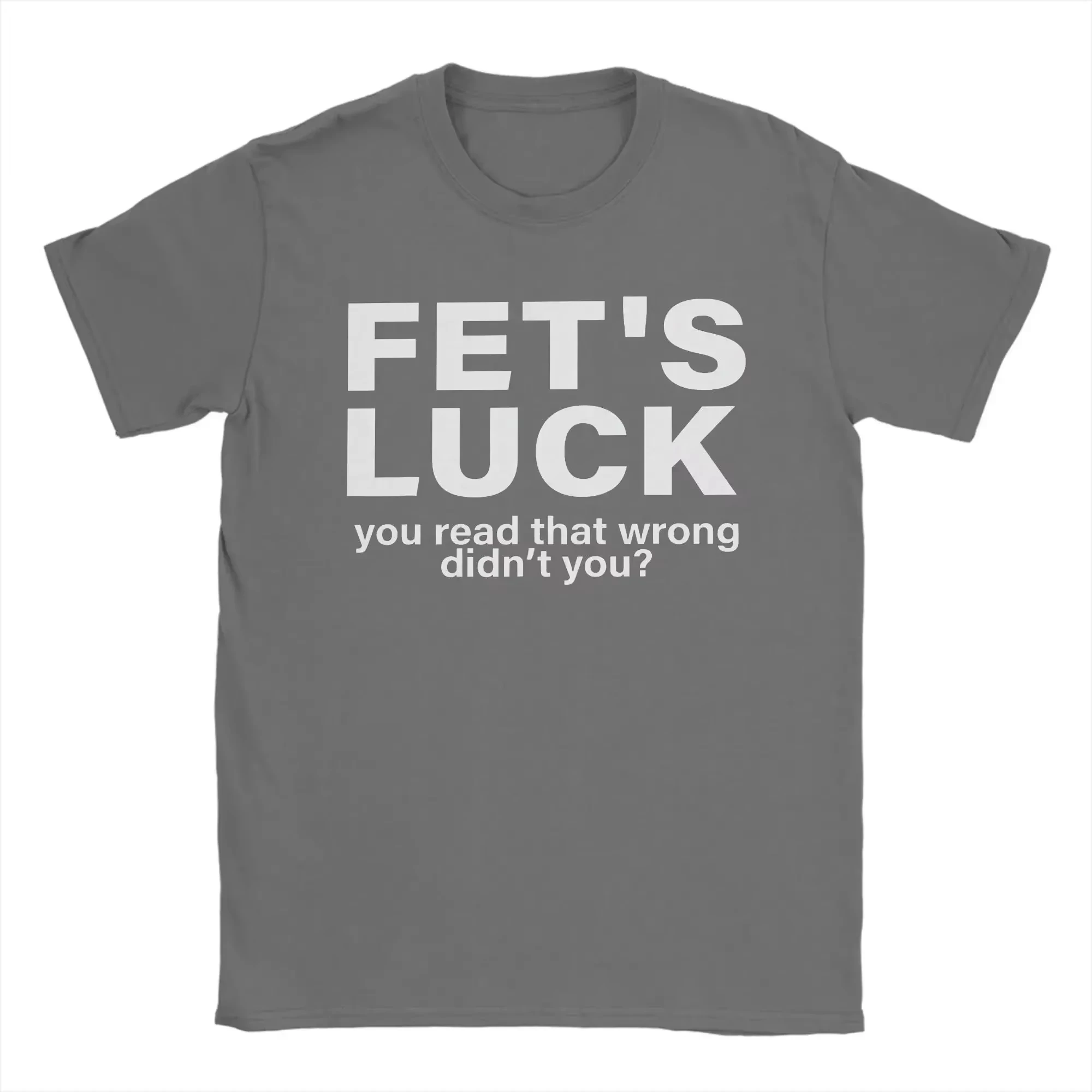 Fets Luck You Read That Wrong T-Shirt, lustige Grafik, Unisex, übergroß, Rundhalsausschnitt, Baumwolle, kurzärmelig, Y2K Streetwear Tops, heißer Verkauf – Detail 4