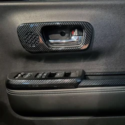 RHD For Honda N-box JF5 JF6 2023 2024 ABS Carbon Fiber Car Interior Window Armrest Decoration Cover Glass Lift Switch Panel Trim