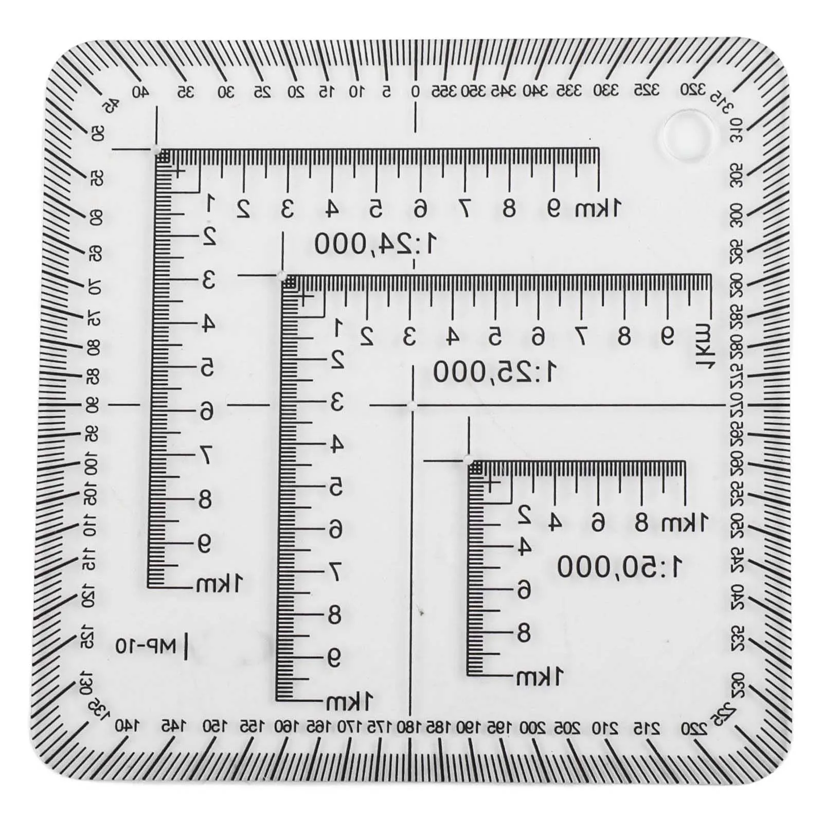 Flexible For Acrylic Map Scale Protractor Ruler 7cm Transparent For Multi Coordinate Position Tool For Construction Engineering