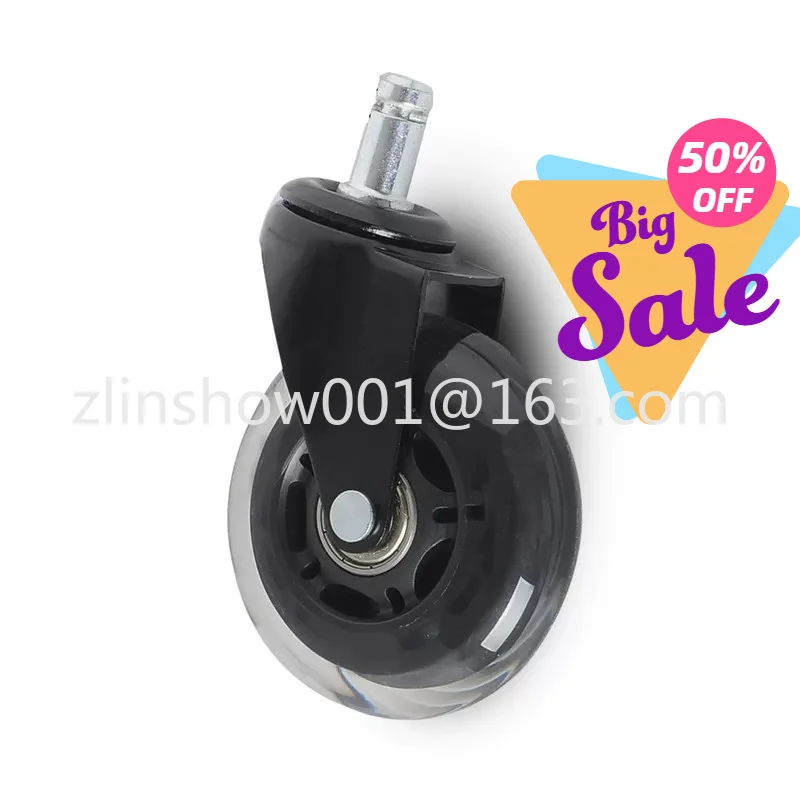 Universal wheel, office, computer chair caster pu wear-resistant silent pulley