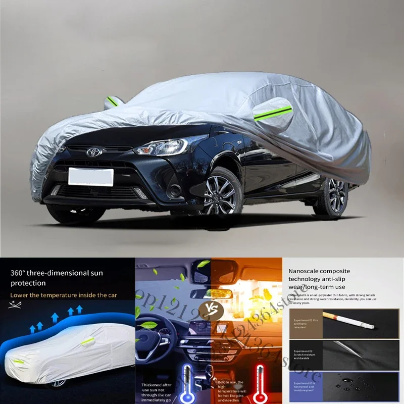 

For Toyota YARIS L fit Outdoor Protection Full Car Covers Snow Cover Sunshade Waterproof Dustproof Exterior Car cover protection